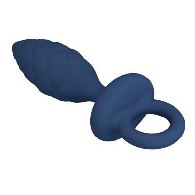 MR PLAY - PLUG ANAL TEXTURIZADO COM ANEL AZUL S - D-246003 - Dona Pimenta