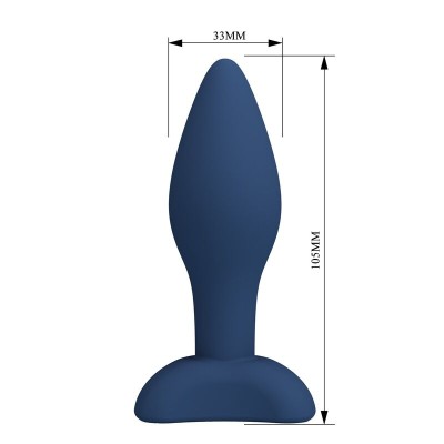 MR PLAY - PLUG ANAL DE SILICONE CÔNICO AZUL M - D-246005 - Dona Pimenta