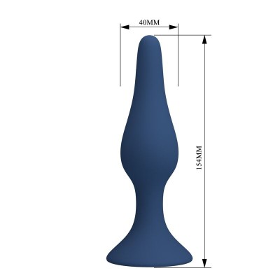 MR PLAY - PLUG ANAL DE SILICONE CÔNICO AZUL XL - D-246007 - Dona Pimenta