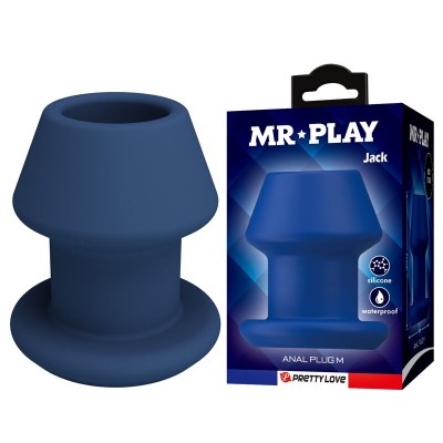 MR PLAY - JACK BLUE PLUG ANAL OCO DE SILICONE TAMANHO M - D-246017 - Dona Pimenta