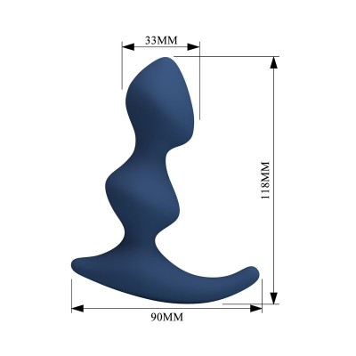 MR PLAY - PLUG ANAL AZUL ERGONÔMICO - D-246019 - Dona Pimenta