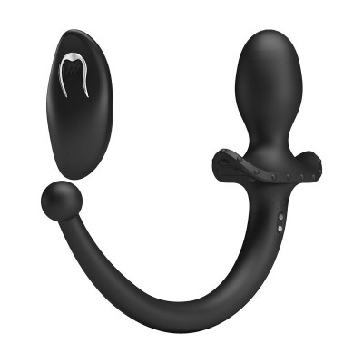 MR PLAY - VIBRADOR ANAL E PERÍNEO COM CONTROLE REMOTO SEM FIO, PRETO - D-246057 - Dona Pimenta