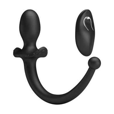 MR PLAY - VIBRADOR ANAL E PERÍNEO COM CONTROLE REMOTO SEM FIO, PRETO - D-246057 - Dona Pimenta