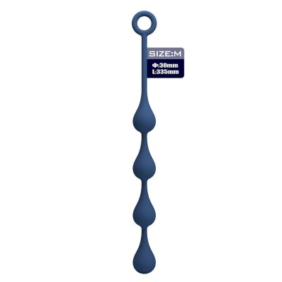 MR PLAY - BOLINHAS ANAL DE SILICONE AZUIS TAMANHO M 33 CM - D-246010 - Dona Pimenta