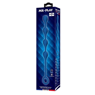 MR PLAY - BOLINHAS ANAL DE SILICONE AZUIS TAMANHO M 33 CM - D-246010 - Dona Pimenta