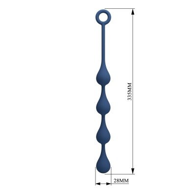 MR PLAY - BOLINHAS ANAL DE SILICONE AZUIS TAMANHO M 33 CM - D-246010 - Dona Pimenta