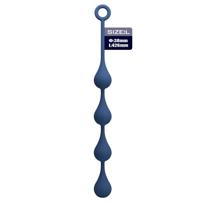 MR PLAY - BOLINHAS ANAL DE SILICONE AZUIS TAMANHO G 42,6 CM - D-246011 - Dona Pimenta