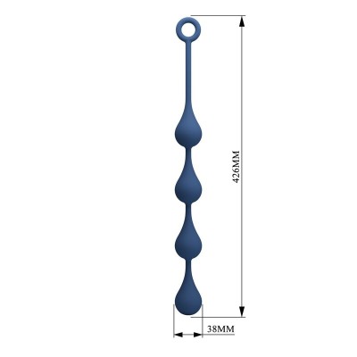 MR PLAY - BOLINHAS ANAL DE SILICONE AZUIS TAMANHO G 42,6 CM - D-246011 - Dona Pimenta