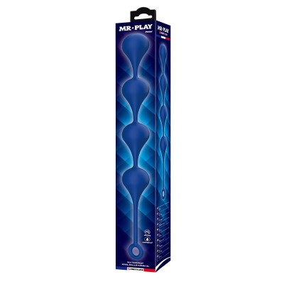 MR PLAY - BOLINHAS ANAL DE SILICONE AZUIS TAMANHO XL 52,5 CM - D-246012 - Dona Pimenta