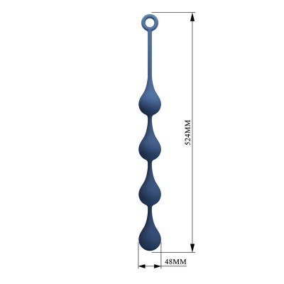 MR PLAY - BOLINHAS ANAL DE SILICONE AZUIS TAMANHO XL 52,5 CM - D-246012 - Dona Pimenta
