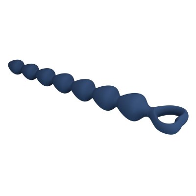 MR PLAY - BOLINHAS ANAL DE SILICONE AZUIS E PLUG ANAL 26,7 CM - D-246013 - Dona Pimenta