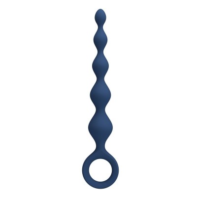 MR PLAY - BOLINHAS ANAL DE SILICONE AZUIS E PLUG ANAL 20,4 CM - D-246014 - Dona Pimenta