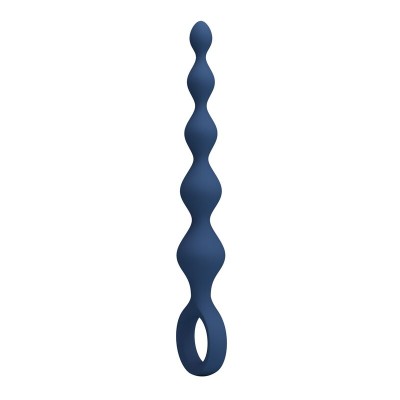 MR PLAY - BOLINHAS ANAL DE SILICONE AZUIS E PLUG ANAL 20,4 CM - D-246014 - Dona Pimenta