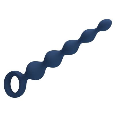 MR PLAY - BOLINHAS ANAL DE SILICONE AZUIS E PLUG ANAL 20,4 CM - D-246014 - Dona Pimenta