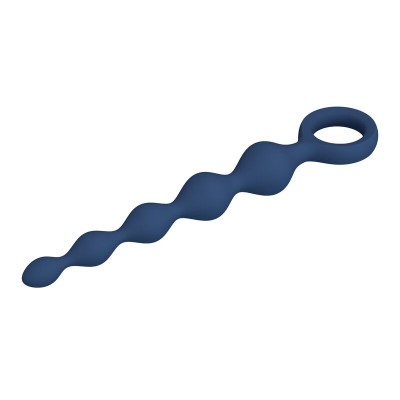 MR PLAY - BOLINHAS ANAL DE SILICONE AZUIS E PLUG ANAL 20,4 CM - D-246014 - Dona Pimenta