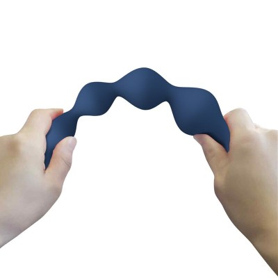 MR PLAY - BOLINHAS ANAL DE SILICONE AZUIS E PLUG ANAL 20,4 CM - D-246014 - Dona Pimenta