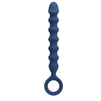 MR PLAY - BOLINHAS ANAL DE SILICONE AZUIS E PLUG ANAL - Ø - 3,4 CM - 28,5 CM - D-246015 - Dona Pimenta
