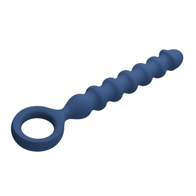 MR PLAY - BOLINHAS ANAL DE SILICONE AZUIS E PLUG ANAL - Ø - 3,4 CM - 28,5 CM - D-246015 - Dona Pimenta