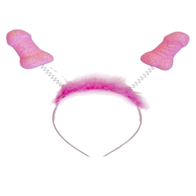 DIABLO PICANTE - 6 UNIDADES ANTENAS PITO ROSA GLITTER - D-236747 - Dona Pimenta