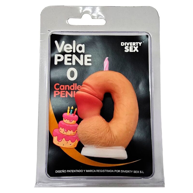DIABLO PICANTE - VELA EM FORMATO DE PÊNIS COM O NÚMERO 0 NA COR DA PELE - D-246285 - Dona Pimenta