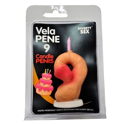 DIABLO PICANTE - VELA EM FORMATO DE PÊNIS COM O NÚMERO 0 NA COR DA PELE - D-246285 - Dona Pimenta