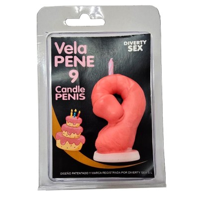 DIABLO PICANTE - VELA EM FORMATO DE PÊNIS COM O NÚMERO 0 NA COR ROSA - D-246305 - Dona Pimenta