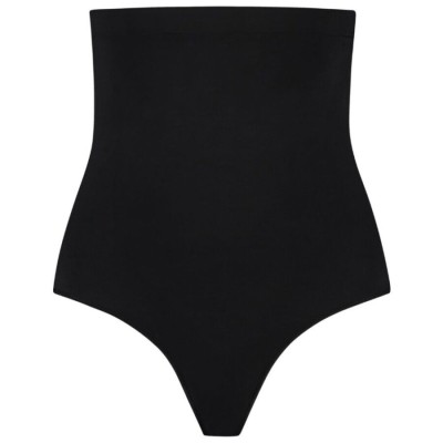 BYE-BRA - TANGA DE TALLE ALTO SIN COSTURAS BEIGE TALLA S - D-245492 - Dona Pimenta