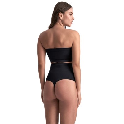 BYE-BRA - TANGA DE TALLE ALTO SIN COSTURAS BEIGE TALLA S - D-245492 - Dona Pimenta