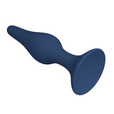 MR PLAY - PLUG ANAL DE SILICONE FINO AZUL L - D-246008 - Dona Pimenta