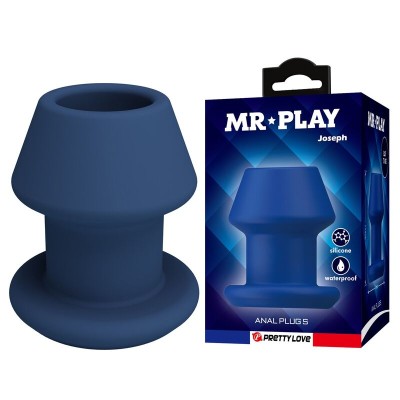 MR PLAY - JACK BLUE SILICONE OCO PLUG ANAL TAMANHO S - D-246016 - Dona Pimenta