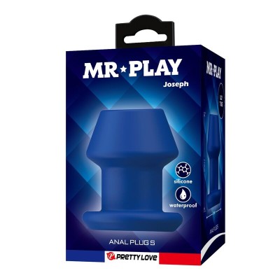 MR PLAY - JACK BLUE SILICONE OCO PLUG ANAL TAMANHO S - D-246016 - Dona Pimenta