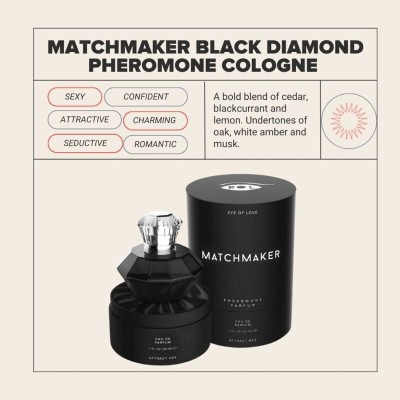 EYE OF LOVE - MATCHMAKER BLACK DIAMOND PHEROMONE PERFUME ATTRACT HIM 30 ML - D-234988 - Dona Pimenta