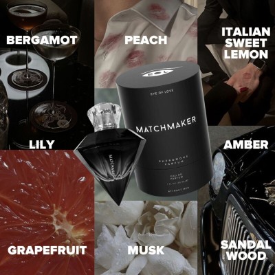 EYE OF LOVE - MATCHMAKER BLACK DIAMOND PHEROMONE PERFUME ATTRACT HIM 30 ML - D-234988 - Dona Pimenta