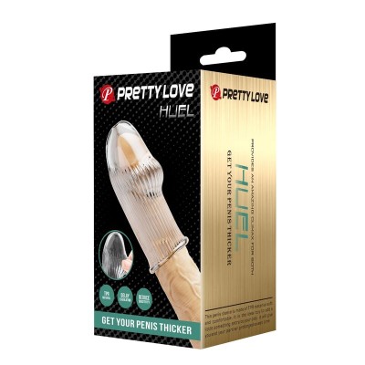 PRETTY LOVE - CAPA PENIANA HUEL PARA AUMENTAR A GROSSURA DO SEU PÊNIS TRANSPARENTE - D-246049 - Dona Pimenta