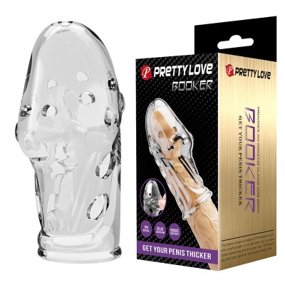 PRETTY LOVE - CAPA PENIANA ROCKER PARA AUMENTAR A ESPESSURA DO SEU PÊNIS TRANSPARENTE - D-246051 - Dona Pimenta