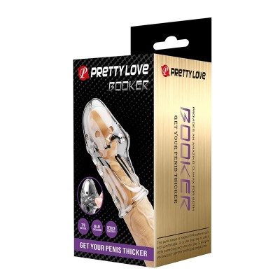 PRETTY LOVE - CAPA PENIANA ROCKER PARA AUMENTAR A ESPESSURA DO SEU PÊNIS TRANSPARENTE - D-246051 - Dona Pimenta