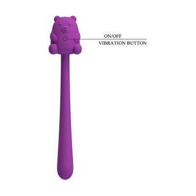 PRETTY LOVE - VIBRADOR RECARREGÁVEL EM FORMATO DE URSO FOFO - D-246029 - Dona Pimenta
