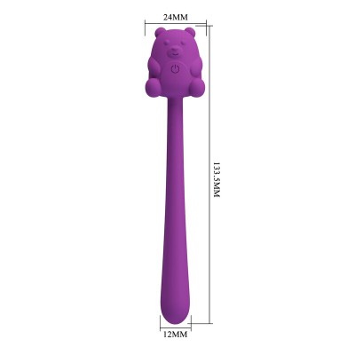 PRETTY LOVE - VIBRADOR RECARREGÁVEL EM FORMATO DE URSO FOFO - D-246029 - Dona Pimenta