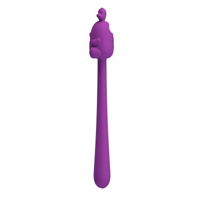 PRETTY LOVE - BASTÃO VIBRADOR FLEXÍVEL COM COELHINHO FOFO, RECARREGÁVEL VIA USB, ROXO - D-246030 - Dona Pimenta