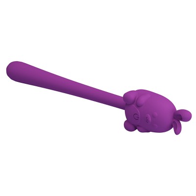 PRETTY LOVE - BASTÃO VIBRADOR FLEXÍVEL COM COELHINHO FOFO, RECARREGÁVEL VIA USB, ROXO - D-246030 - Dona Pimenta