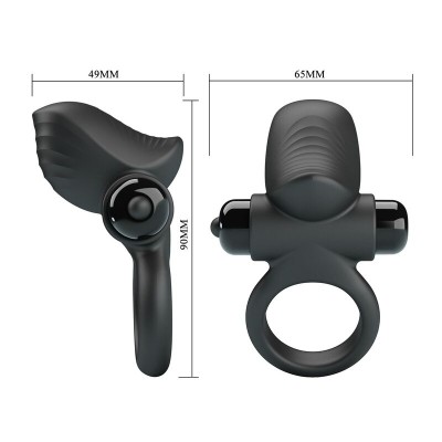 PRETTY LOVE - ANEL VIBRATÓRIO PARA PÊNIS ADRIEN COM 10 FUNÇÕES - PRETO - D-246038 - Dona Pimenta