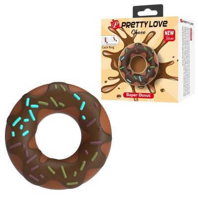 PRETTY LOVE - ANEL DE PÊNIS SUPER DONUT MARROM - D-246042 - Dona Pimenta