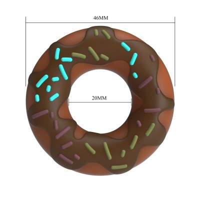 PRETTY LOVE - ANEL DE PÊNIS SUPER DONUT MARROM - D-246042 - Dona Pimenta