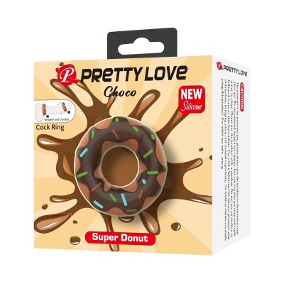 PRETTY LOVE - ANEL DE PÊNIS SUPER DONUT MARROM - D-246042 - Dona Pimenta