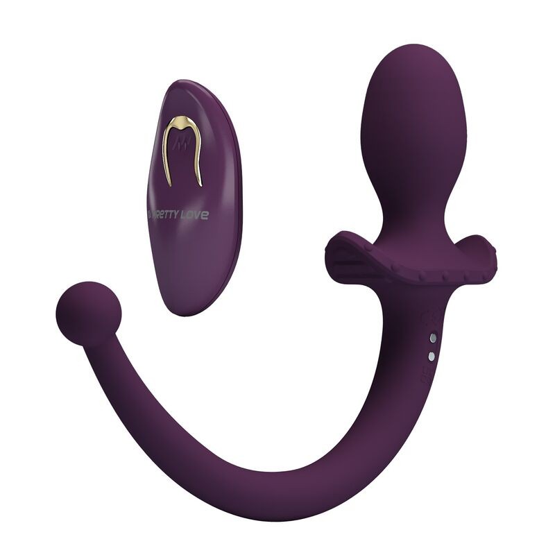 PRETTY LOVE - LIOEA PLUG ANAL VIBRATÓRIO COM RABO 12 FUNÇÕES ROXO COM CONTROLE REMOTO - D-246167 - Dona Pimenta