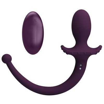 PRETTY LOVE - LIOEA PLUG ANAL VIBRATÓRIO COM RABO 12 FUNÇÕES ROXO COM CONTROLE REMOTO - D-246167 - Dona Pimenta