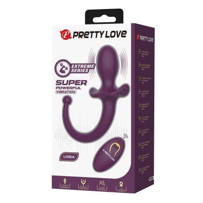 PRETTY LOVE - LIOEA PLUG ANAL VIBRATÓRIO COM RABO 12 FUNÇÕES ROXO COM CONTROLE REMOTO - D-246167 - Dona Pimenta