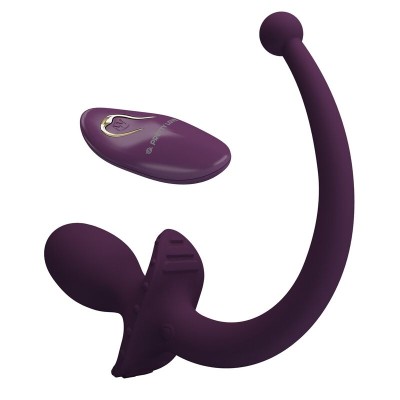 PRETTY LOVE - LIOEA PLUG ANAL VIBRATÓRIO COM RABO 12 FUNÇÕES ROXO COM CONTROLE REMOTO - D-246167 - Dona Pimenta