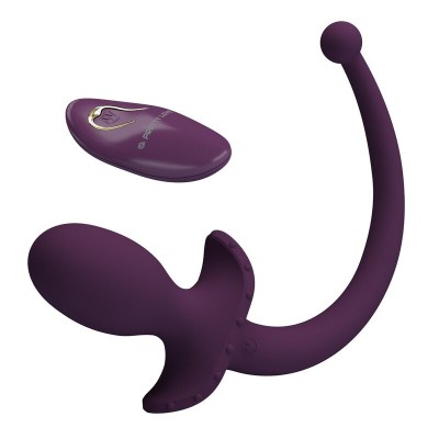 PRETTY LOVE - LIOEA PLUG ANAL VIBRATÓRIO COM RABO 12 FUNÇÕES ROXO COM CONTROLE REMOTO - D-246167 - Dona Pimenta