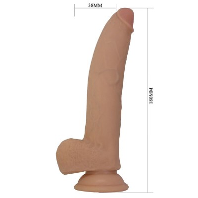PRETTY LOVE - ELLCUMENT DILDO FLEXÍVEL REALISTA 18 CM Ø 4,5 CM TPE NATURAL - D-246143 - Dona Pimenta